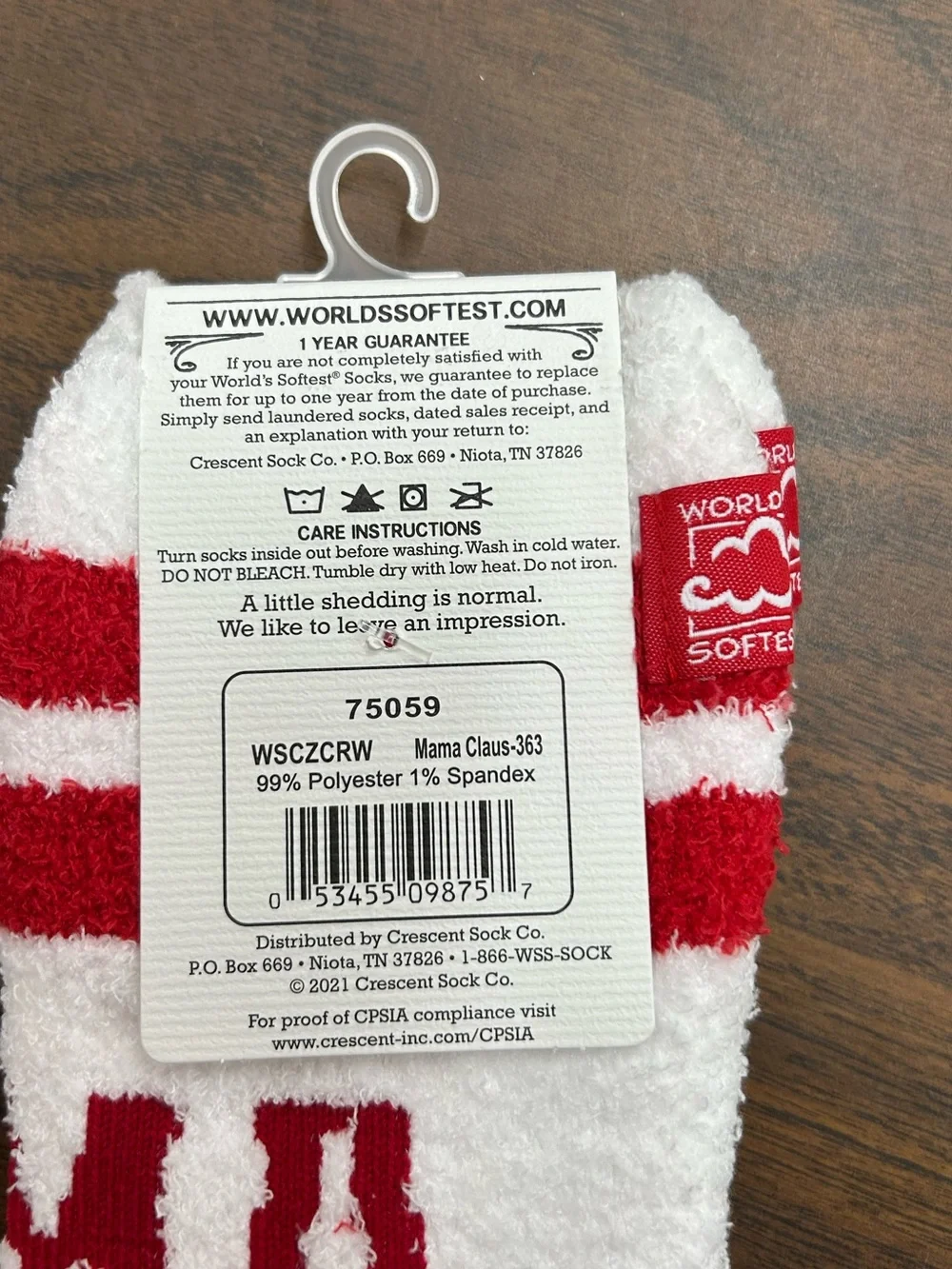 New World’s Softest Mama Claus Cozy Red & White Unisex Fuzzy
